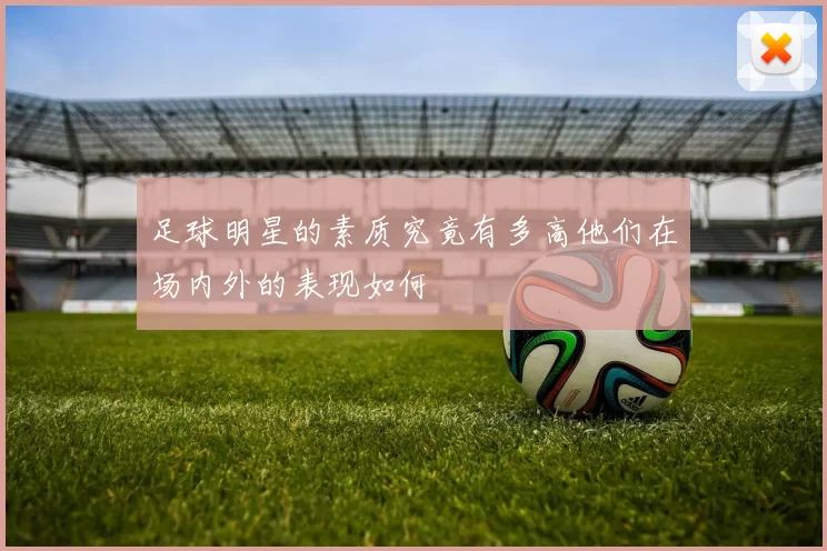 足球明星的素质究竟有多高他们在场内外的表现如何